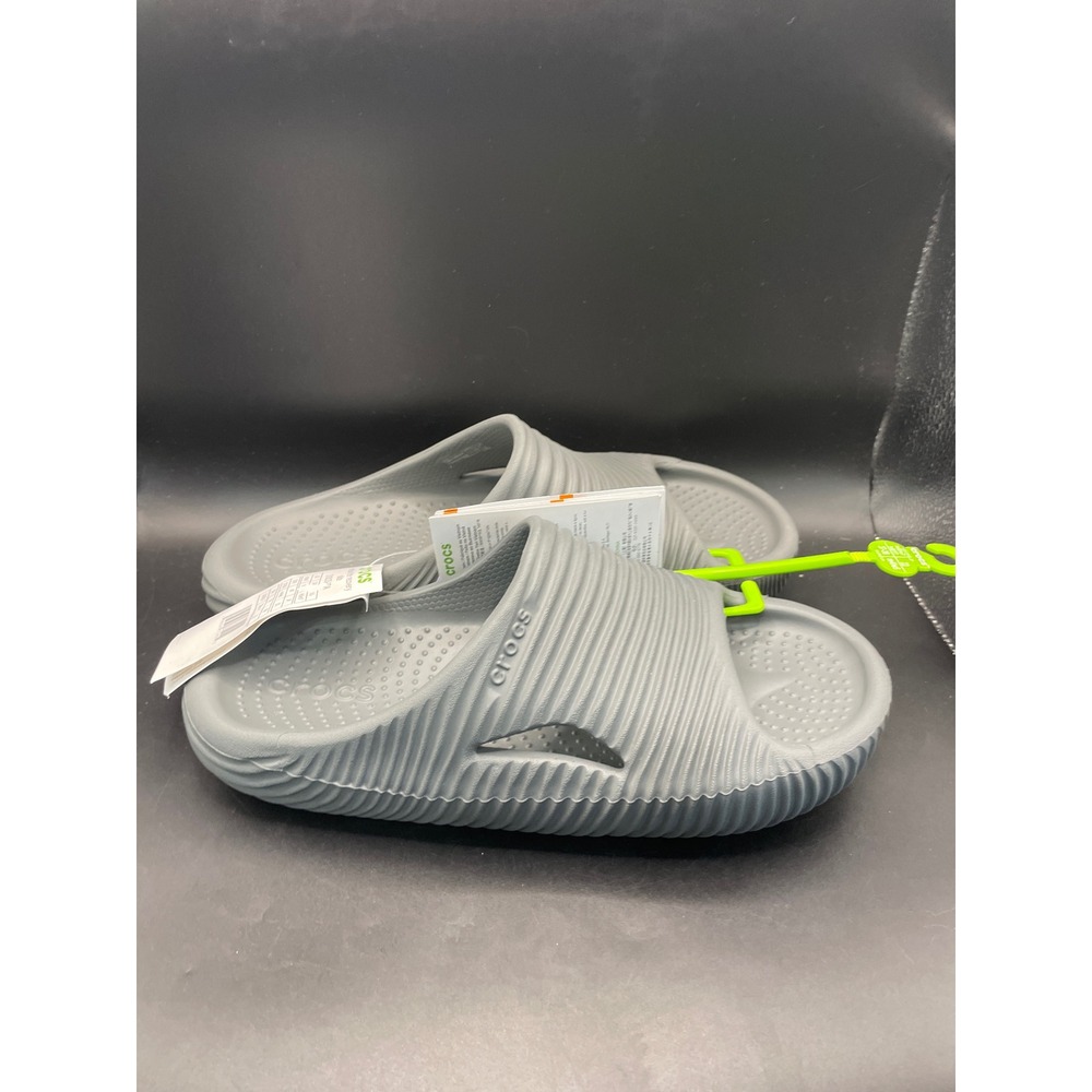Crocs Mellow Tide Recovery Slide Grey Sandals 210333-00A Mens 5 Womens 7
